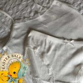 Heart Shape Pointelle 100% Cotton White Homewear Set