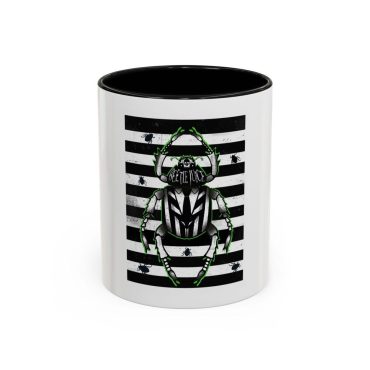 Spooky Beetle Accent Coffee Mug | Perfect for Halloween, Home Decor, Gift for Bug Lovers, Unique Kitchen Accessory